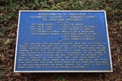 Buschbeck's Brigade Marker image. Click for full size.