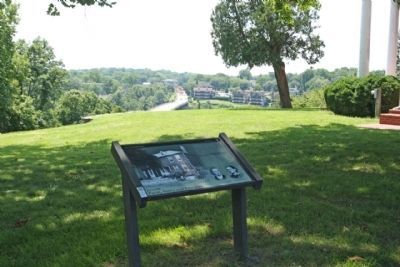 Ferry Hill Marker, overlooks the Potomac River image. Click for full size.