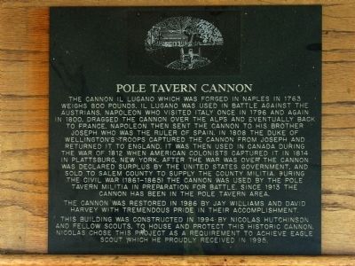 Pole Tavern Cannon Marker image. Click for full size.