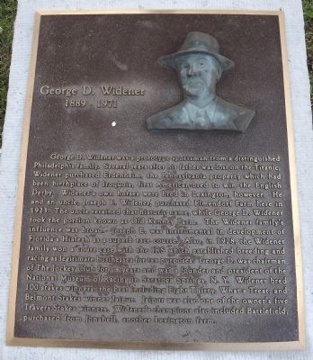 George D. Widener Marker image. Click for full size.