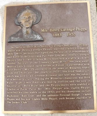 Mrs. Henry Carnegie Phipps Marker image. Click for full size.