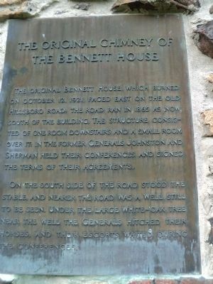 The Original Chimney of the Bennett House Marker image. Click for full size.