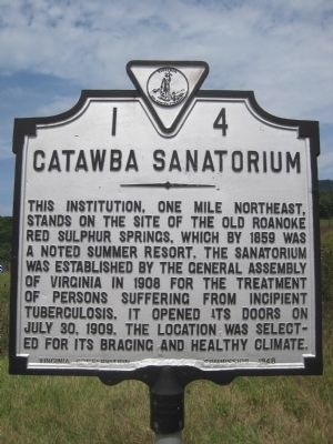 Catawba Sanatorium Marker image. Click for full size.