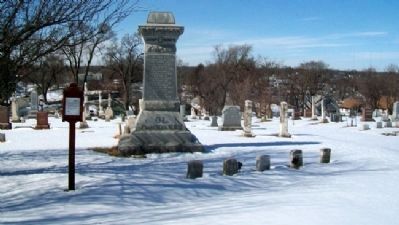 Spanish- American War Memorial and Marker. Click for full size. Spanish- American War Memorial and Marker image. Click for full size.
