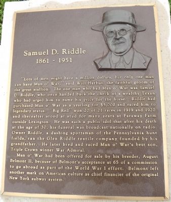 Samuel D. Riddle Marker image. Click for full size.