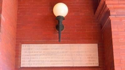 Original cornerstone of the Patent Office Bldg.: the National Building Museum, south entrance image. Click for full size.
