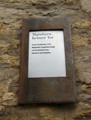 Mainbernheimer Gate Marker image. Click for full size.