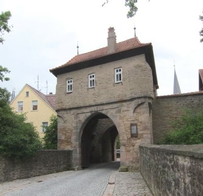 Mainbernheimer Gatehouse and marker - western side image. Click for full size.