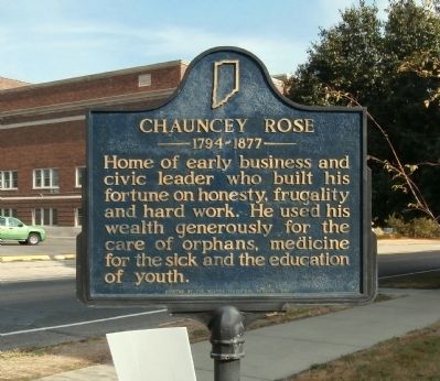 Obverse Side - - Chauncey Rose - - 1794 - 1877 Marker image. Click for full size.