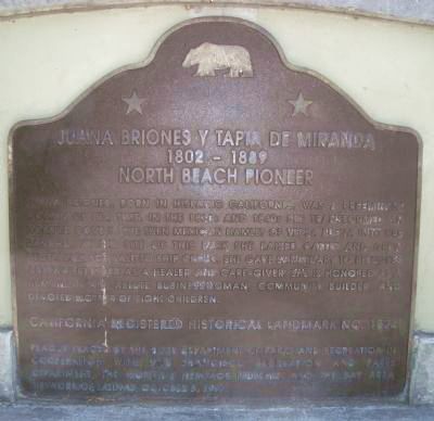 Juana Briones y Tapia de Miranda Marker. Click for full size. Juana Briones y Tapia de Miranda Marker image. Click for full size.