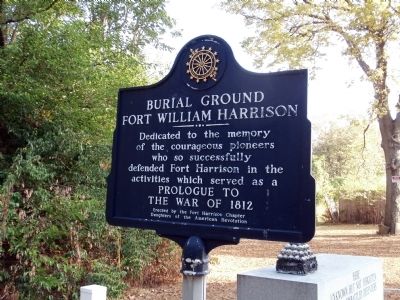 Burial Ground Fort William Harrison Marker image. Click for full size.