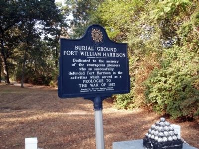Obverse Side - - Burial Ground Fort William Harrison Marker image. Click for full size.