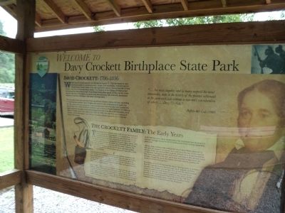 Welcome to Davy Crockett Birthplace State Park Marker image. Click for full size.