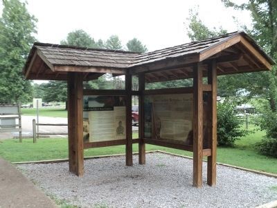 Markers in Davy Crockett Birthplace State Park image. Click for full size.
