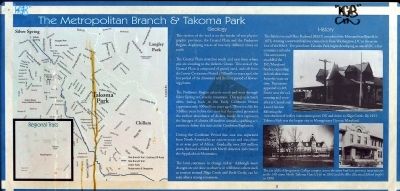 The Metropolitan Branch and Takoma Park Marker image. Click for full size.