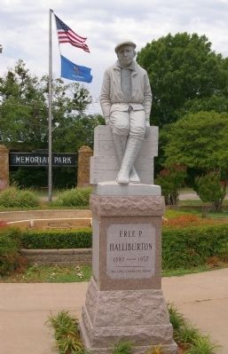 Erle P. Halliburton Monument image. Click for full size.