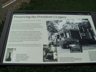 Preserving the President’s Legacy Marker image. Click for full size.