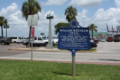 William Bartram Trail Marker, west end of Centre Street at parking lot image. Click for full size.
