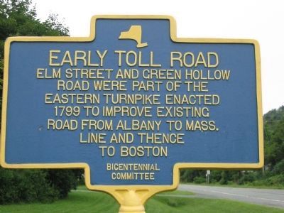 EarlyToll Road (Berlin, NY) Marker. Click for more information. EarlyToll Road (Berlin, NY) Marker image. Click for more information.