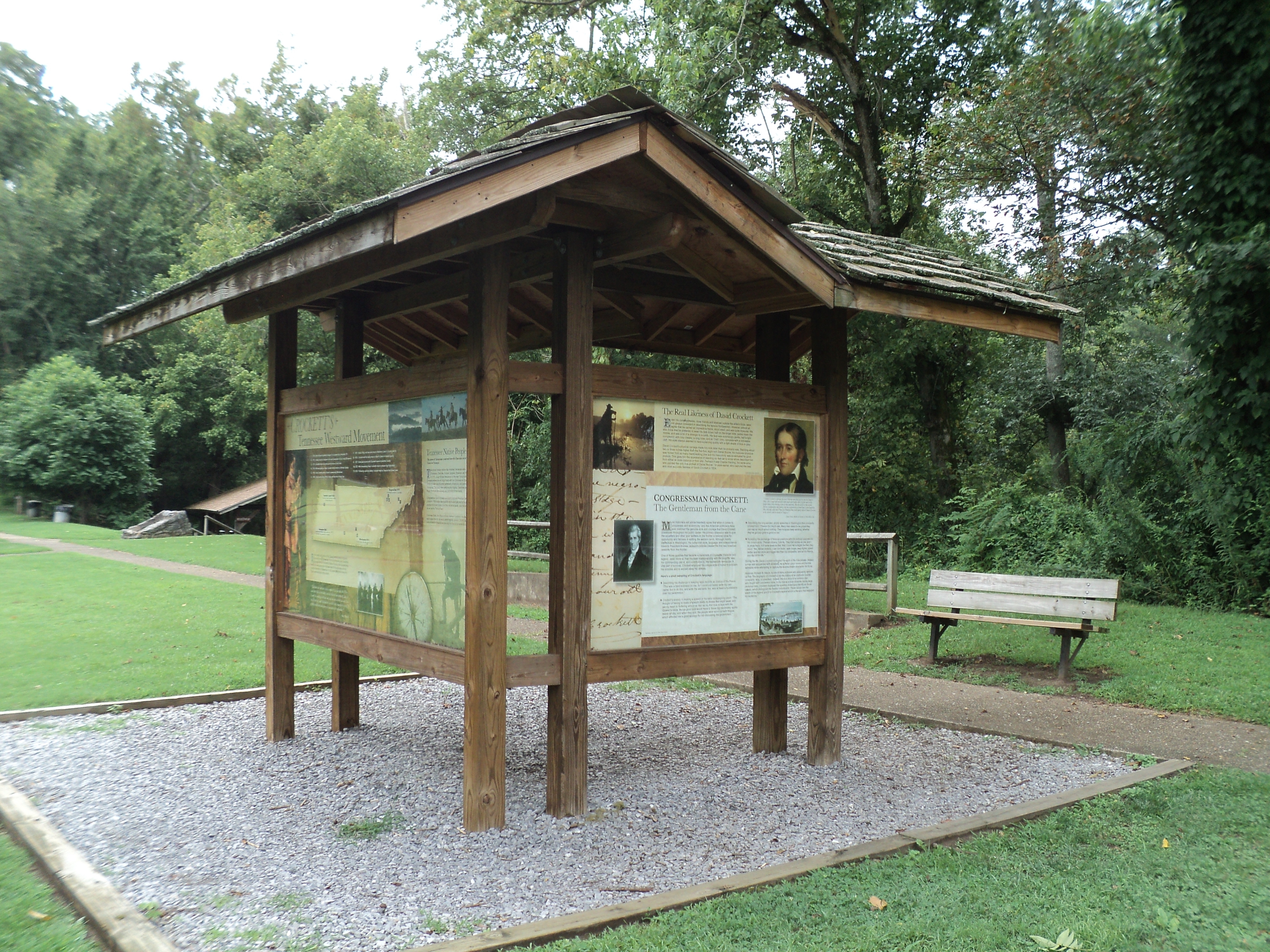 Marker in Davy Crockett Birthplace State Park