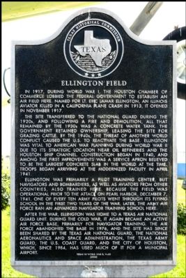 Ellington Field Marker image. Click for full size.