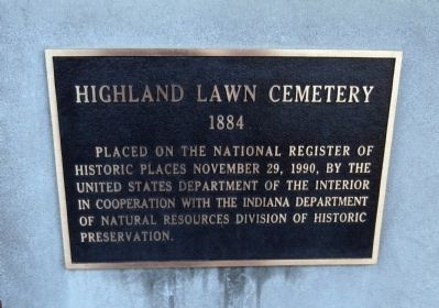 Highland Lawn Cemetery Marker image. Click for full size.