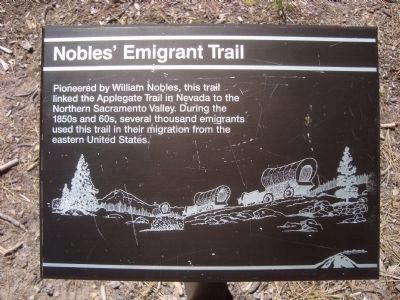 Nobles' Emigrant Trail Marker image. Click for full size.