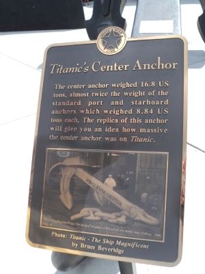 Titanic’s Center Anchor Marker image. Click for full size.