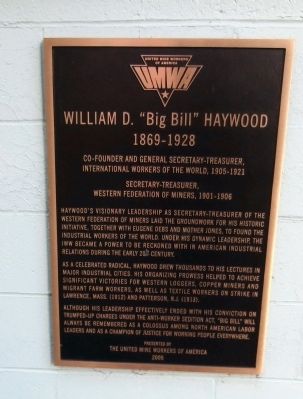 William D. "Big Bill" Haywood Marker image. Click for full size.
