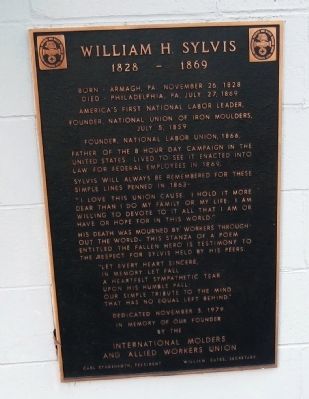 William H. Sylvis Marker image. Click for full size.