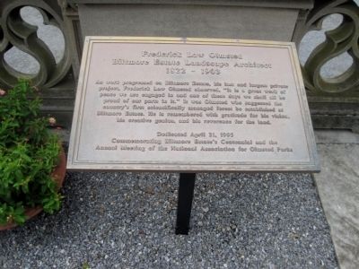 Frederick Law Olmsted Marker image. Click for full size.