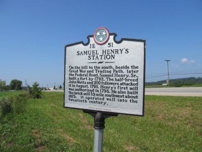 Samuel Henry's Station Marker image. Click for full size.
