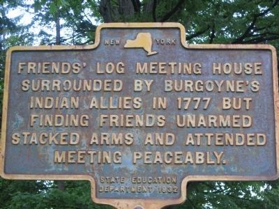 Friends Log Meeting House Marker image. Click for full size.