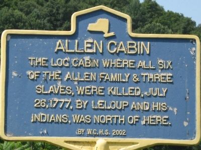 Allen Cabin Marker image. Click for full size.