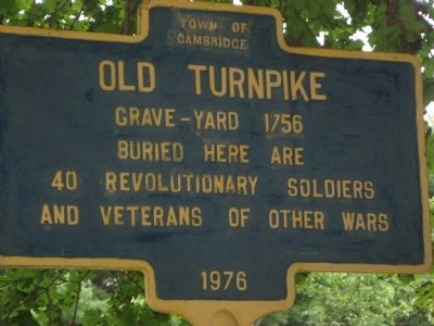 Old Turnpike Grave- Yard Marker image. Click for full size.