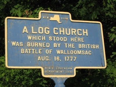 A Log Church Marker. Click for full size. A Log Church Marker image. Click for full size.