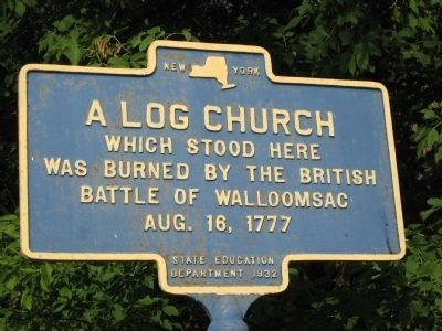 A Log Church Marker image. Click for full size.