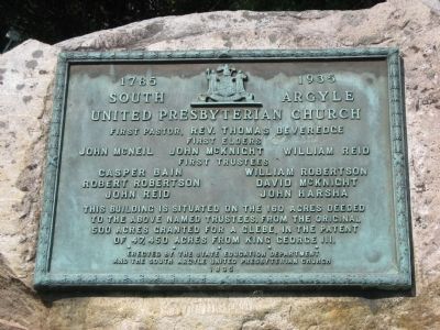 South Argyle United Presbyterian Church Marker image. Click for full size.