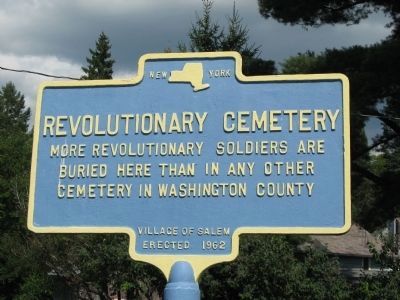 Revolutionary Cemetery Marker. Click for full size. Revolutionary Cemetery Marker image. Click for full size.