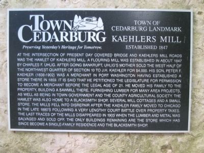 Kaehlers Mill Marker image. Click for full size.