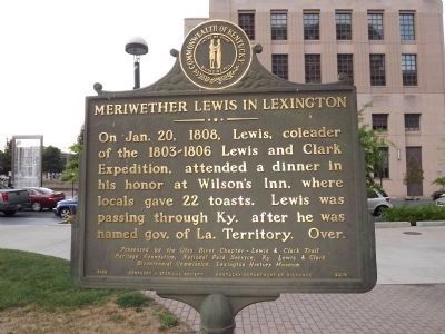 Lewis and Clark in Kentucky Marker Reverse. Click for full size. Lewis and Clark in Kentucky Marker Reverse image. Click for full size.