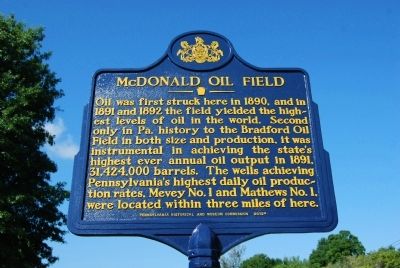 McDonald Oil Field Marker image. Click for full size.