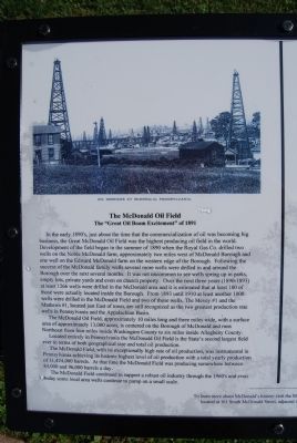 McDonald Oil Field sign image. Click for full size.