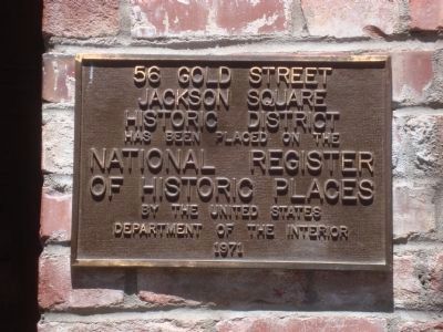 56 Gold Street Marker image. Click for full size.