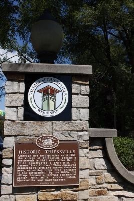 Historic Thiensville Marker. Click for full size. Historic Thiensville Marker image. Click for full size.