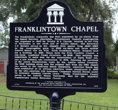 Franklintown Chapel Marker image. Click for full size.