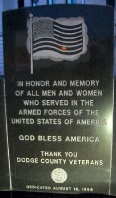 Dodge County Veterans Memorial image. Click for full size.