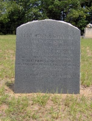 Flat Rock Cemetery Marker image. Click for full size.