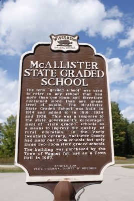 McAllister State Graded School Marker image. Click for full size.
