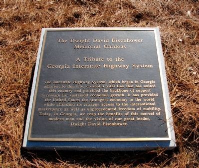 The Dwight David Eisenhower Memorial Gardens Marker. Click for full size. The Dwight David Eisenhower Memorial Gardens Marker image. Click for full size.